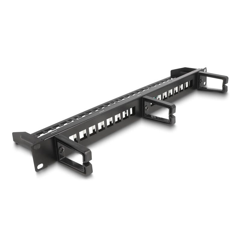 delock-19-keystone-patchpanel-16-port-mit-3-bugeln-und-entlastungsschiene-1-he-schwarz