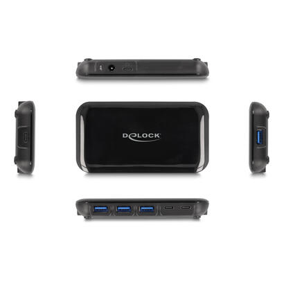 delock-7-port-usb-32-gen-2-hub-con-4-usb-typ-a-y-3-usb-tipo-c-ports