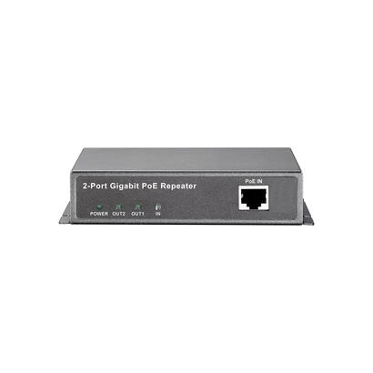 levelone-repetidor-poe-gigabit-2-puertos-cascade-repetidor-de-red-100-m-1000-mbits-completo-semi-duplex-101001000base-tx-ieee-80