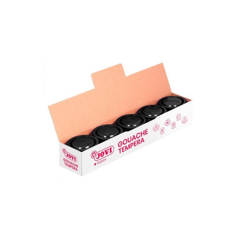 jovi-tempera-escolar-estuche-5-botes-de-35ml-unicolor-negro