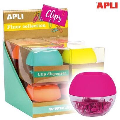 pack-de-8-unidades-apli-portaclips-redondo-con-50-clips-colores-surtidos