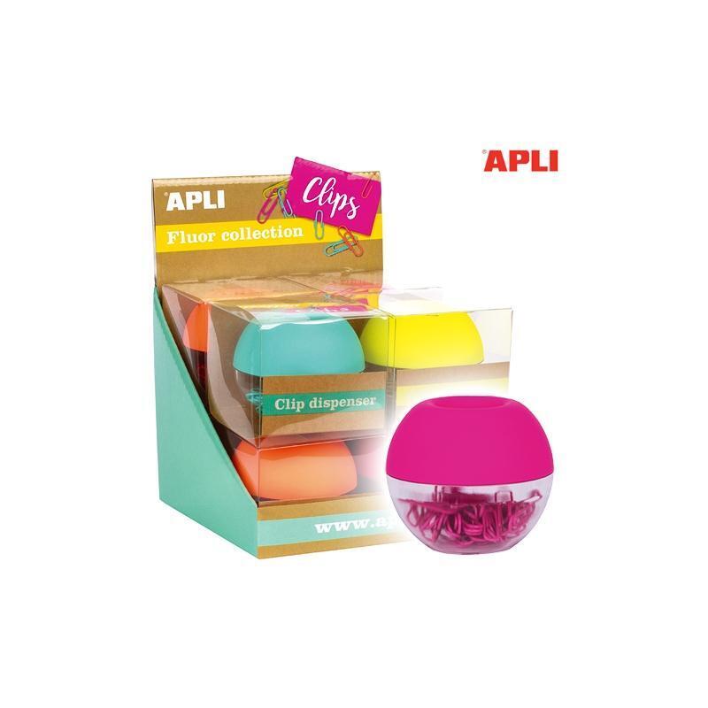 pack-de-8-unidades-apli-portaclips-redondo-con-50-clips-colores-surtidos