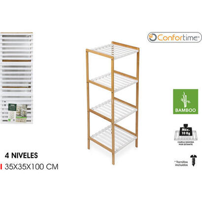 estanteria-bambu-4-niv35x35x100cm-confortime