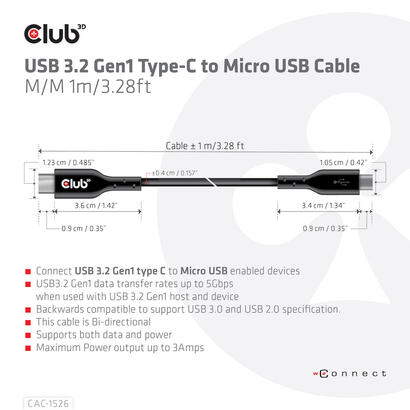 club3d-cable-usb-32-tipo-c-micro-usb-1m-udud-retail