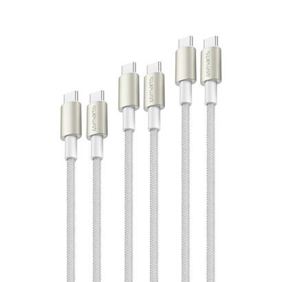 4smarts-usb-c-auf-usb-c-cable-premiumcord-60w-3er-set-05m15m3m-blanco-plata