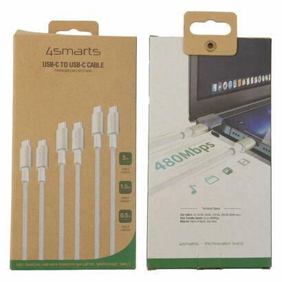 cable-4smarts-usb-c-auf-usb-c-premiumcord-60w-3er-set-05m15m3m-blanco-plata