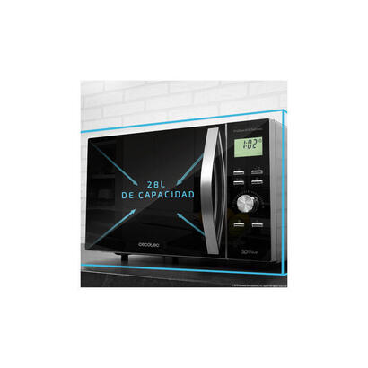 microondas-cecotec-proclean-8110-1000w-capacidad-28l-funcion-grill-acero-inoxidable