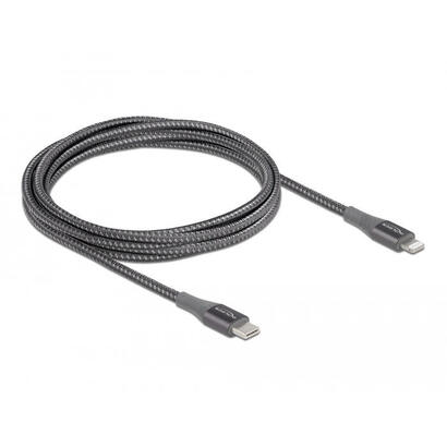 delock-86632-cable-de-datos-y-de-carga-usb-type-c-a-lightning-para-iphone-ipad-y-ipod-gris-2-m-mfi