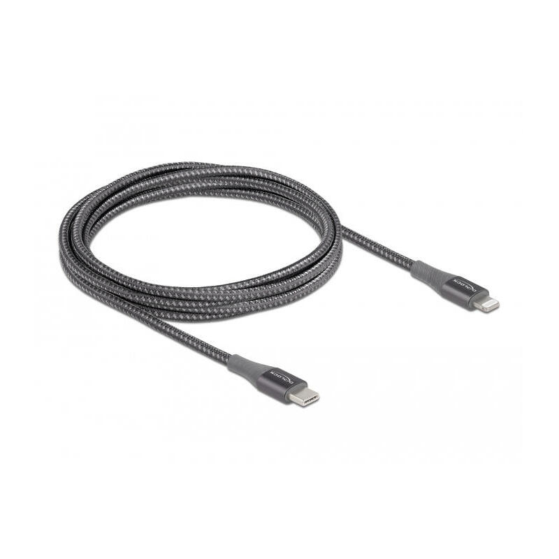 delock-86632-cable-de-datos-y-de-carga-usb-type-c-a-lightning-para-iphone-ipad-y-ipod-gris-2-m-mfi