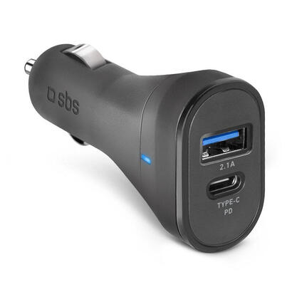 sbs-tecrtc1usb2aul-cargador-de-dispositivo-movil-smartphone-negro-encendedor-de-cigarrillos-carga-rapida-auto