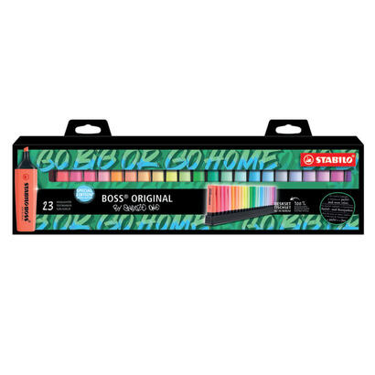 stabilo-boss-original-marcador-23-piezas-punta-de-cincel-multicolor