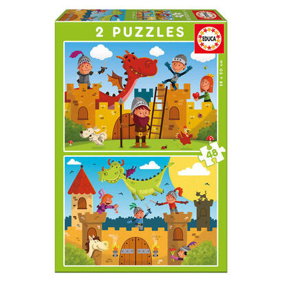 puzzle-dragones-y-caballeros-2x48pzs