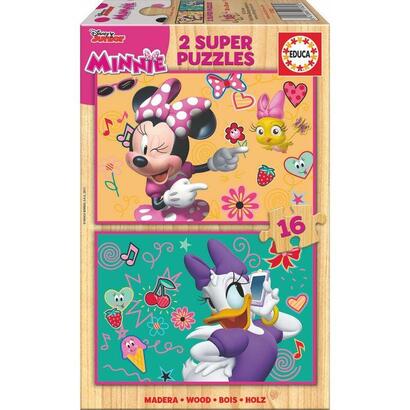 puzzle-minnie-and-the-happy-helpers-disney-madera-2x16pzs