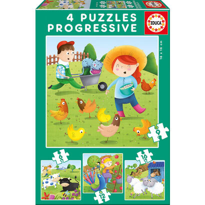 puzzle-progresivo-animales-de-la-granja-6-9-12-16pzs