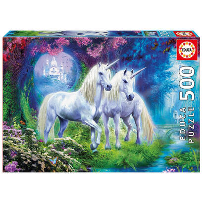 puzzle-unicornios-en-el-bosque-500pzs