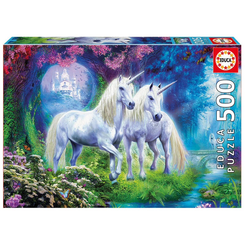 puzzle-unicornios-en-el-bosque-500pzs