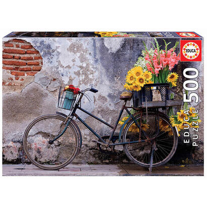 puzzle-bicicleta-con-flores-500pzs