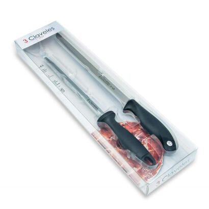 set-chuchillo-jamonero-evo-y-chaira-b-3-claveles