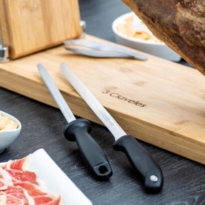 set-chuchillo-jamonero-evo-y-chaira-b-3-claveles