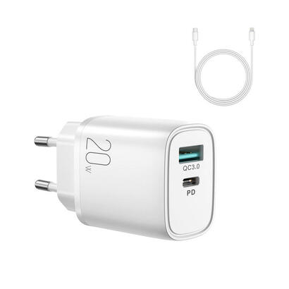 joyroom-szybka-ladowarka-sieciowa-usb-a-qc30-usb-c-pd-20w-biala-l-qp2011