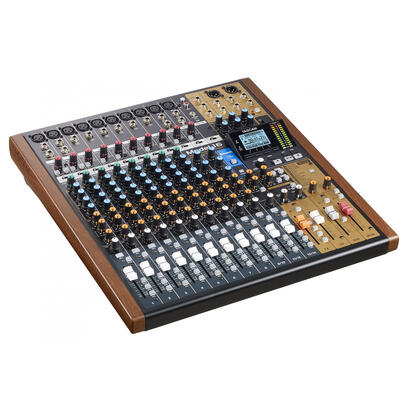 tascam-model-16-mezclador-dj-16-canales-20-30000-hz-negro-oro-madera
