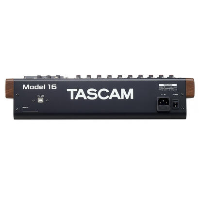 tascam-model-16-mezclador-dj-16-canales-20-30000-hz-negro-oro-madera