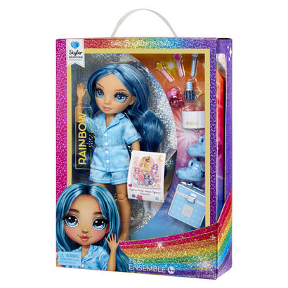 muneca-mga-entertainment-rainbow-high-junior-high-pj-party-skyler-blue530947-euc