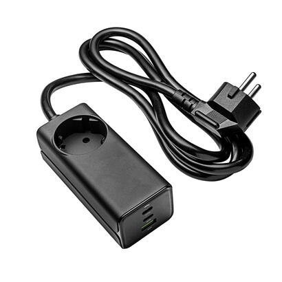 akyga-cargador-ak-ch-21-65w-2xusb-c-usb-a-pd-gan-5-20v-15-45a-ac-socket-black