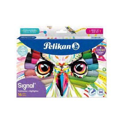 pelikan-825078-marcador-16-piezas-punta-de-cincel-multicolor