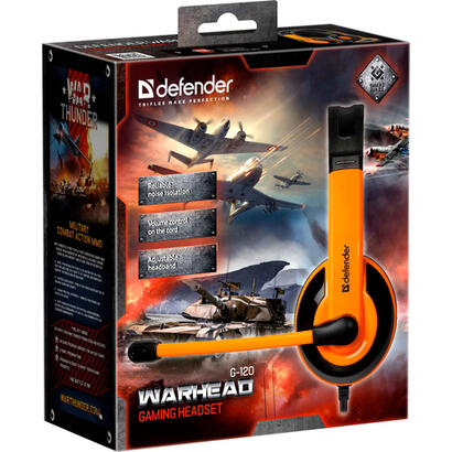 auriculares-defender-warhead-g-120-juego-negro-naranja