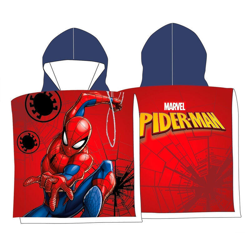 poncho-toalla-spiderman-marvel-algodon