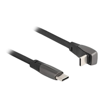 delock-80750-cable-plano-de-cinta-usb-20-usb-type-c-macho-a-usb-type-c-macho-acodado-pd-30-60-w-14-cm-negro