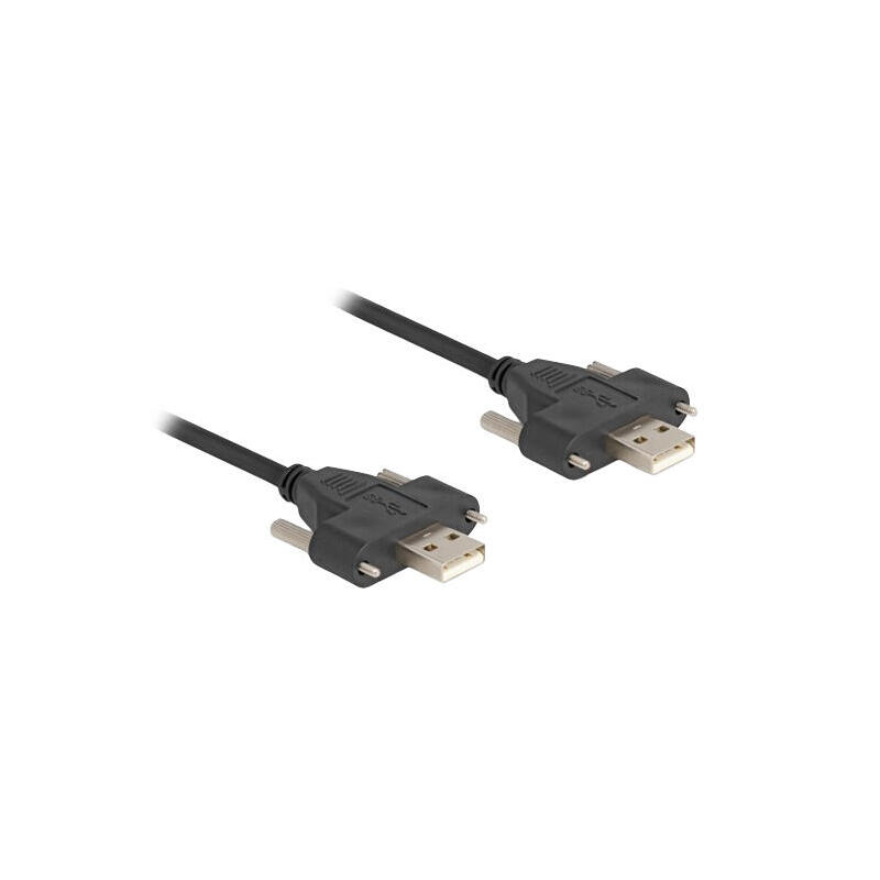 delock-80479-cable-usb-20-tipo-a-macho-a-macho-con-tornillos-1-m-negro