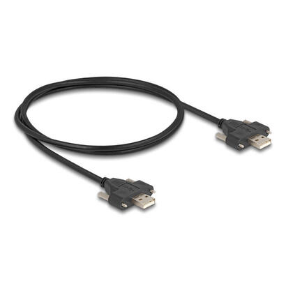 delock-80479-cable-usb-20-tipo-a-macho-a-macho-con-tornillos-1-m-negro