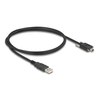 delock-80478-cable-usb-20-tipo-a-macho-a-tipo-mini-b-macho-con-tornillos-1-m-negro