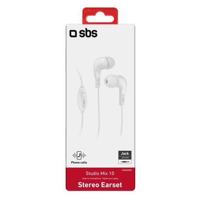 sbs-teinearwl-auriculares-alambrico-in-ear-blanco