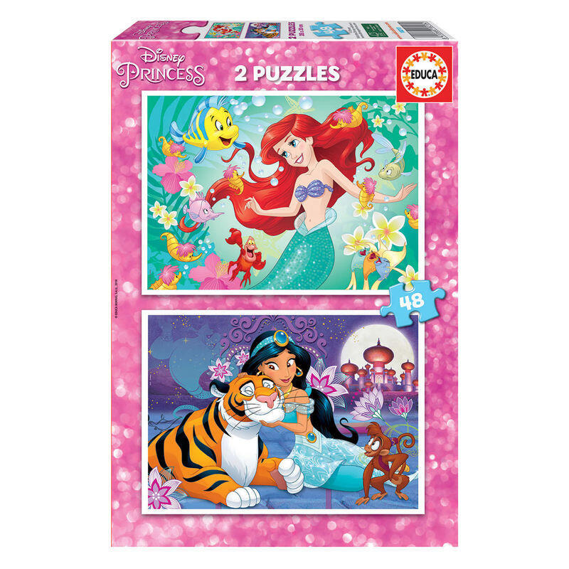puzzle-ariel-jasmine-princesas-disney-2x48pzs