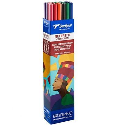 sadipal-caja-expositora-30-rollos-papel-kraft-verjurado-65gr-1x3m-nefertiti-collection-nuevo-surtido