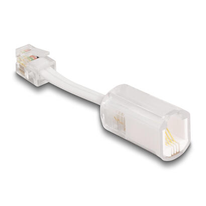 delock-88170-cable-telefonico-rj10-macho-a-rj10-hembra-con-cable-de-conexion-30-mm-transparente-blanco
