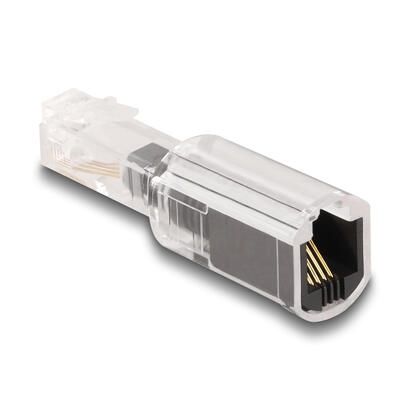 delock-88168-cable-telefonico-adaptador-antitorsion-rj10-macho-a-rj10-hembra-transparente-negro