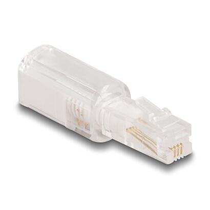 delock-88169-cable-telefonico-adaptador-antitorsion-rj10-macho-a-rj10-hembra-transparente-blanco