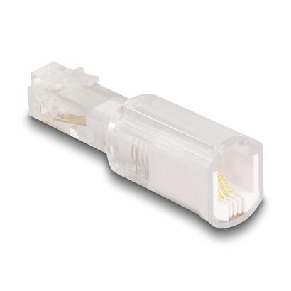 delock-88169-cable-telefonico-adaptador-antitorsion-rj10-macho-a-rj10-hembra-transparente-blanco