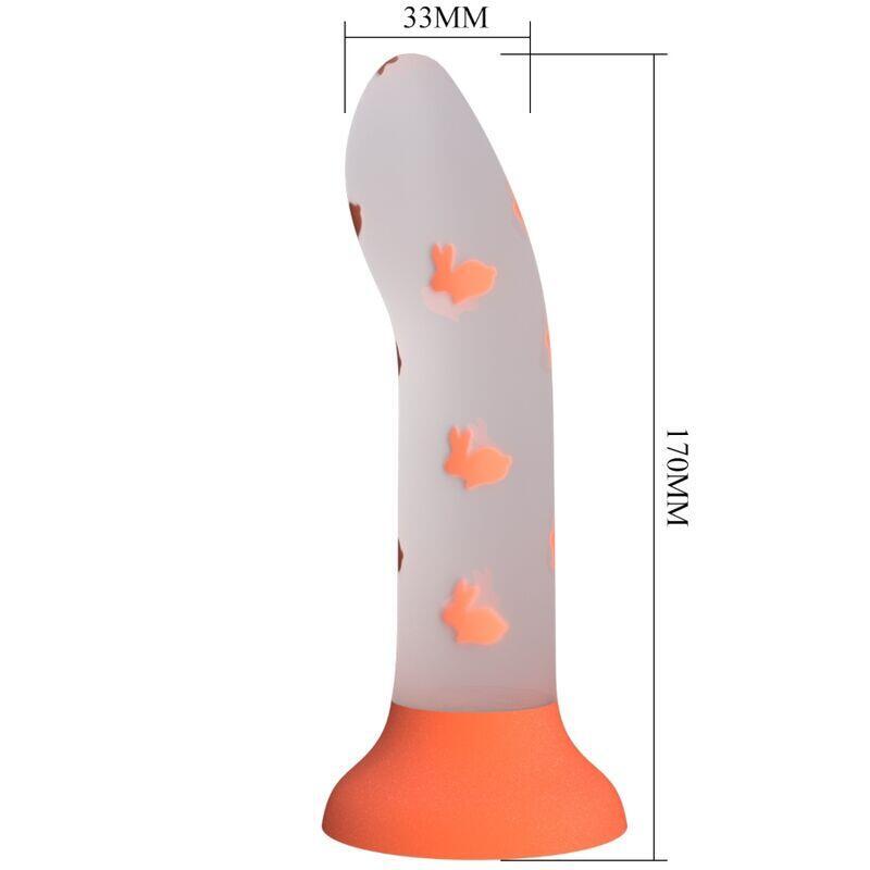 pretty-love-magical-nightfall-dildo-sin-vibracion-luminoso-naranja