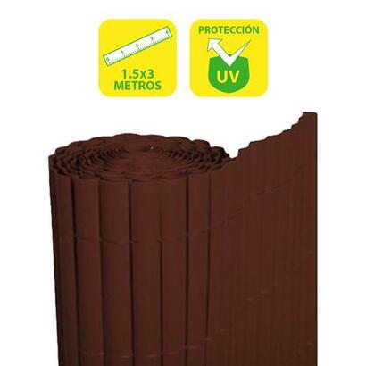 sungarden-canizo-plastico-doble-cara-15x3m-color-marron-oscuro