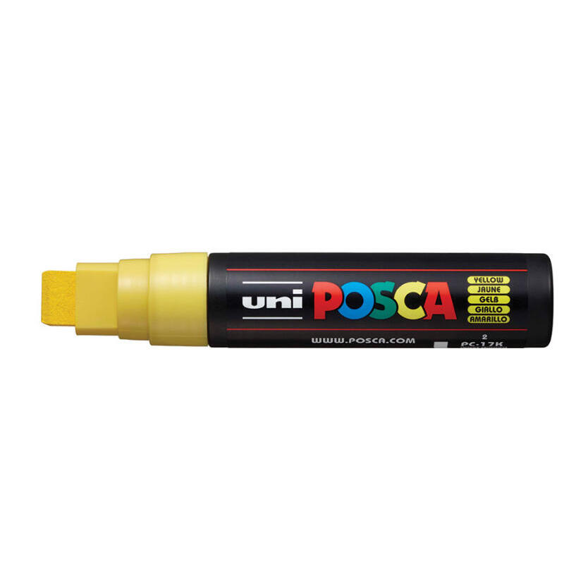 posca-marcador-pc-17k-no-permanente-punta-biselada-15mm-amarillo