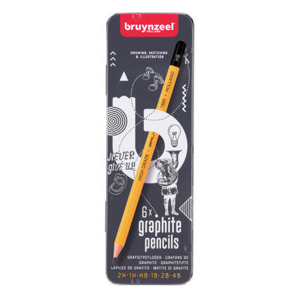 talens-bruynzeel-estuche-de-6-lapices-de-grafito-burotek-2h-a-4b