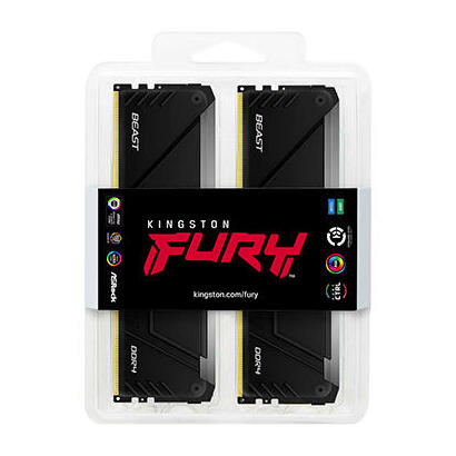 memoria-kingston-fury-64-gb-ddr4-3600-4x-16-gb-negro-kf436c18bb2ak464-beast-rgb-intel-xmp-kf436c18bb2ak464