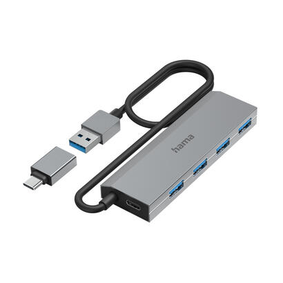 hama-00200138-hub-de-interfaz-usb-32-gen-1-31-gen-1-type-a-type-c-5000-mbits-antracita-gris