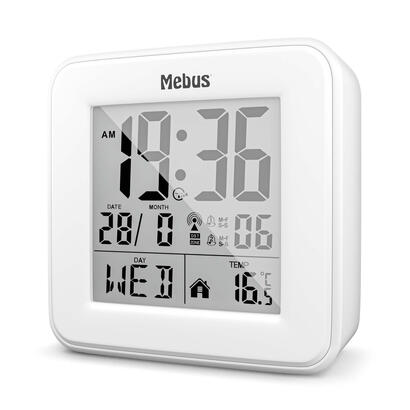 mebus-25594-despertador-reloj-despertador-digital-blanco