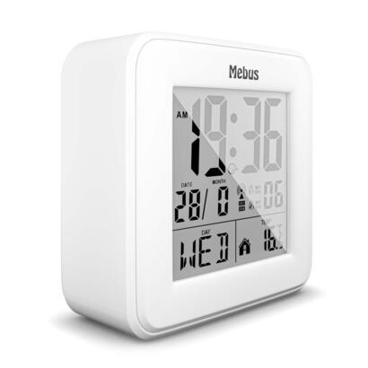 mebus-25594-despertador-reloj-despertador-digital-blanco